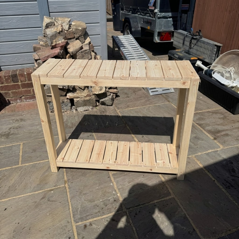 Handmade Wooden Garden Potting Bench – Outdoor Planting Work Table by Foxglove Home