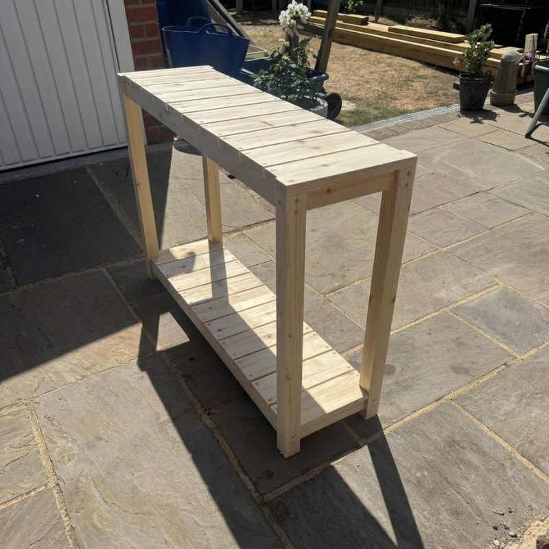 Handmade Wooden Garden Potting Bench – Outdoor Planting Work Table by Foxglove Home