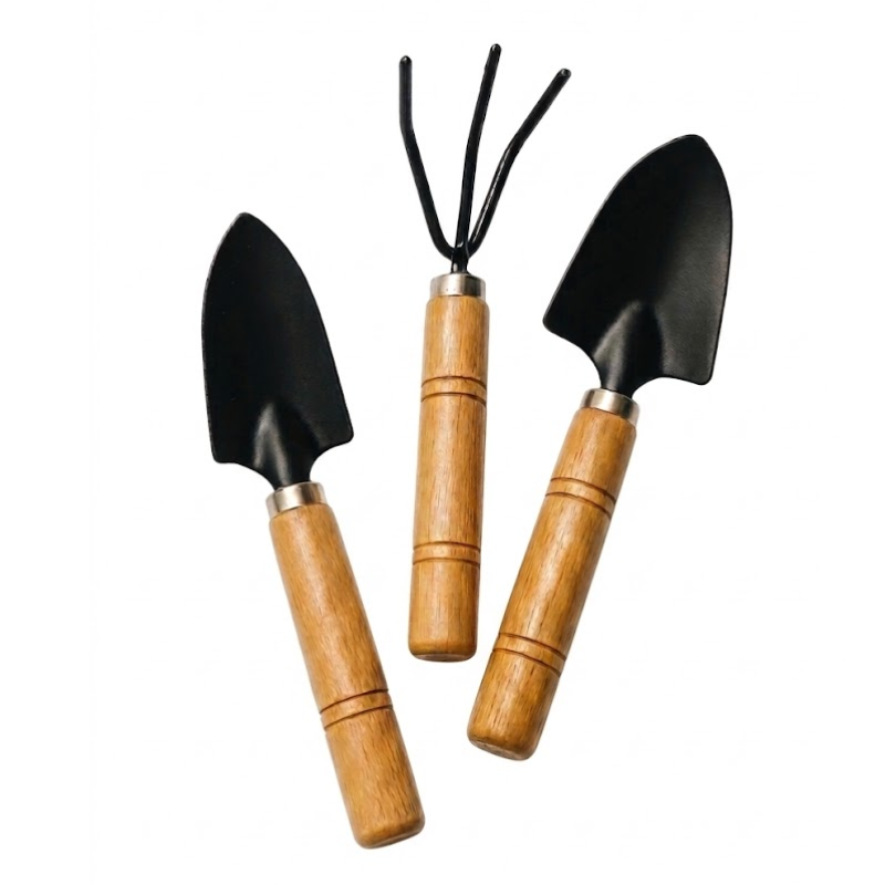 Handmade Wooden Garden Tool Set – Trowels & Cultivator Fork by Foxglove Home